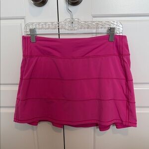 lululemon hot pink pace rival mid rise skirt